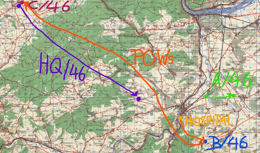 Map 4th AD March 1945