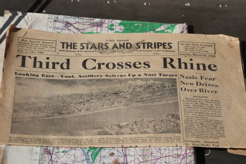 Stars and Stripes Rhine Crossing Third Army March 1945