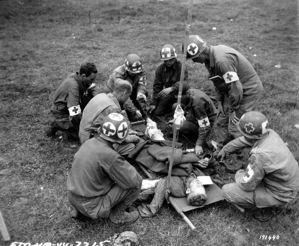 Medics red crosses