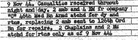 MR B 46 Nov 44 Chaplains attached