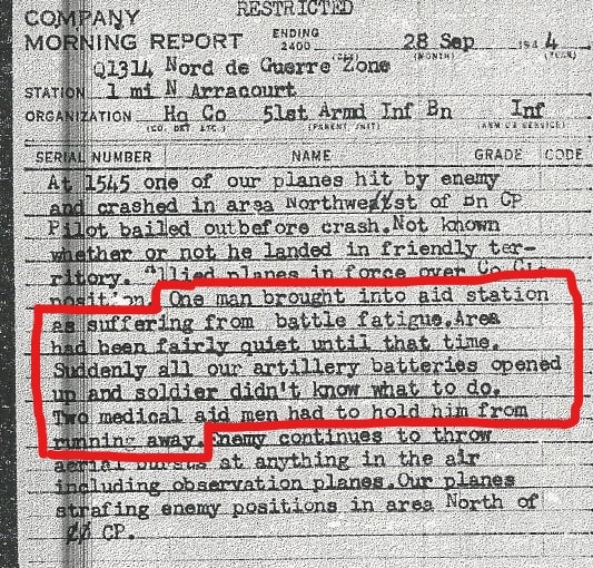 Sept 1944 HQ Co 51st AIB Morning Reports-CE