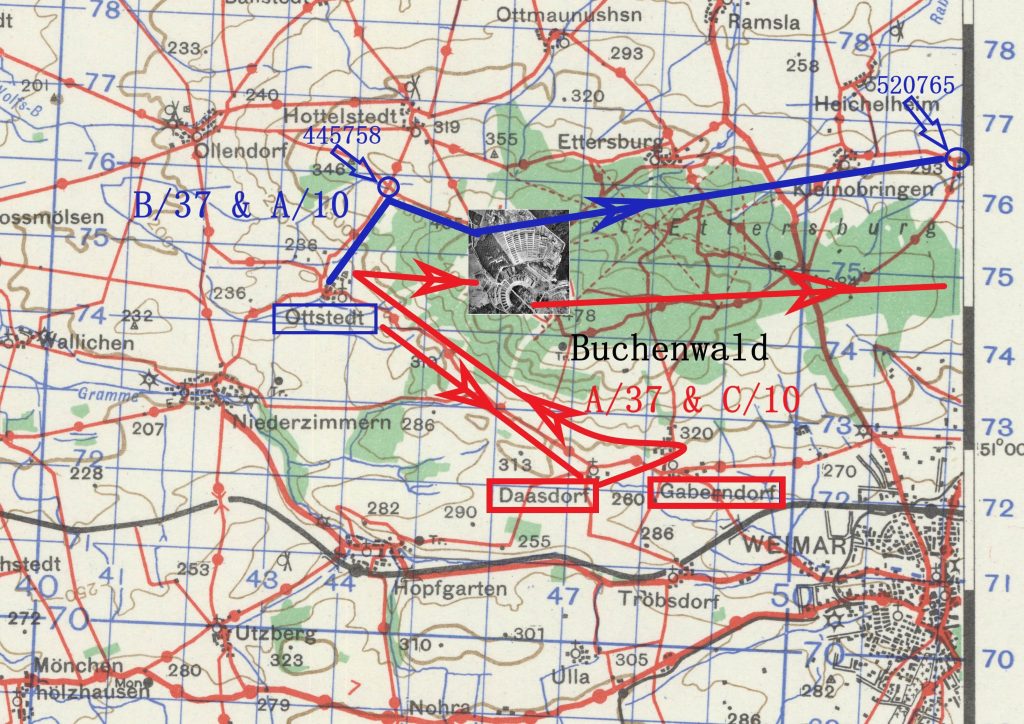 Erfurt map Buchenwald