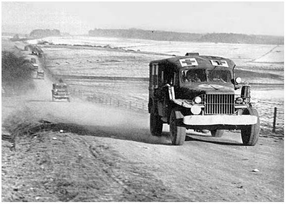 Convoy ambulances Bastogne